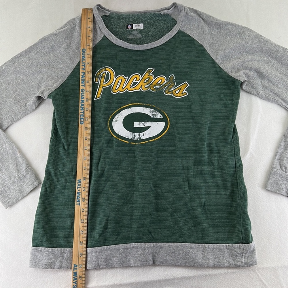 NFL Team Apparel Long Sleeve Shirt Green Bay Packers Football Green Womens L - Picture 5 of 10